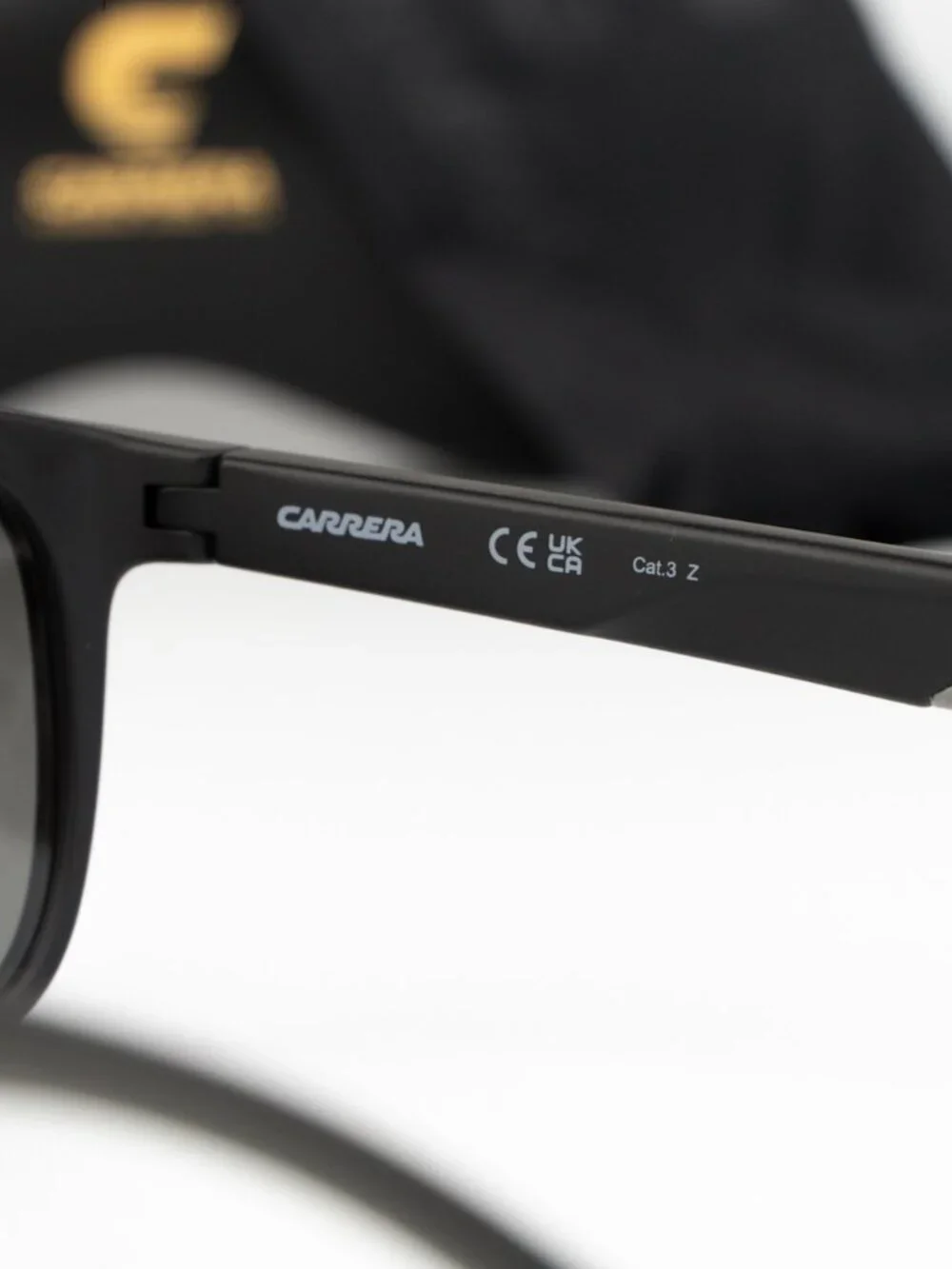 Carrera Women Sunglasses Black Grey Polarized Square CARRERA 8054/S 0003/M9 NEW